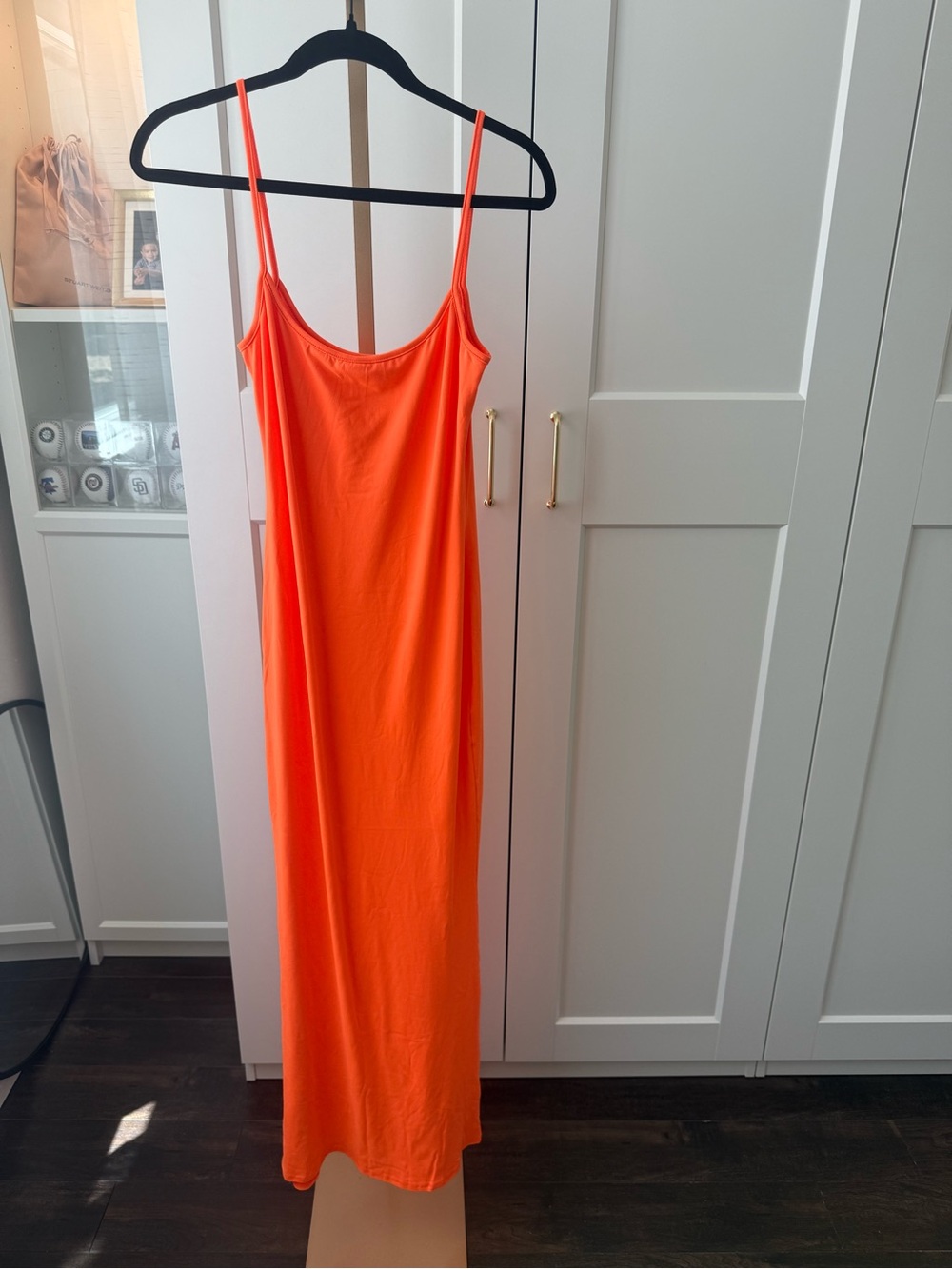 SHEIN Orange Slip Maxi Dress